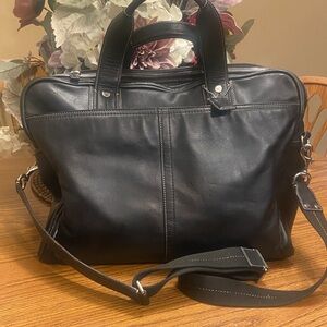 Coach Black Leather Men's Briefcase